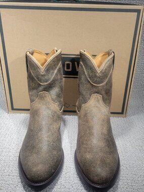 Tecovas The Dean Men's US Size 9 EE Granite Suede Western Zip Boots